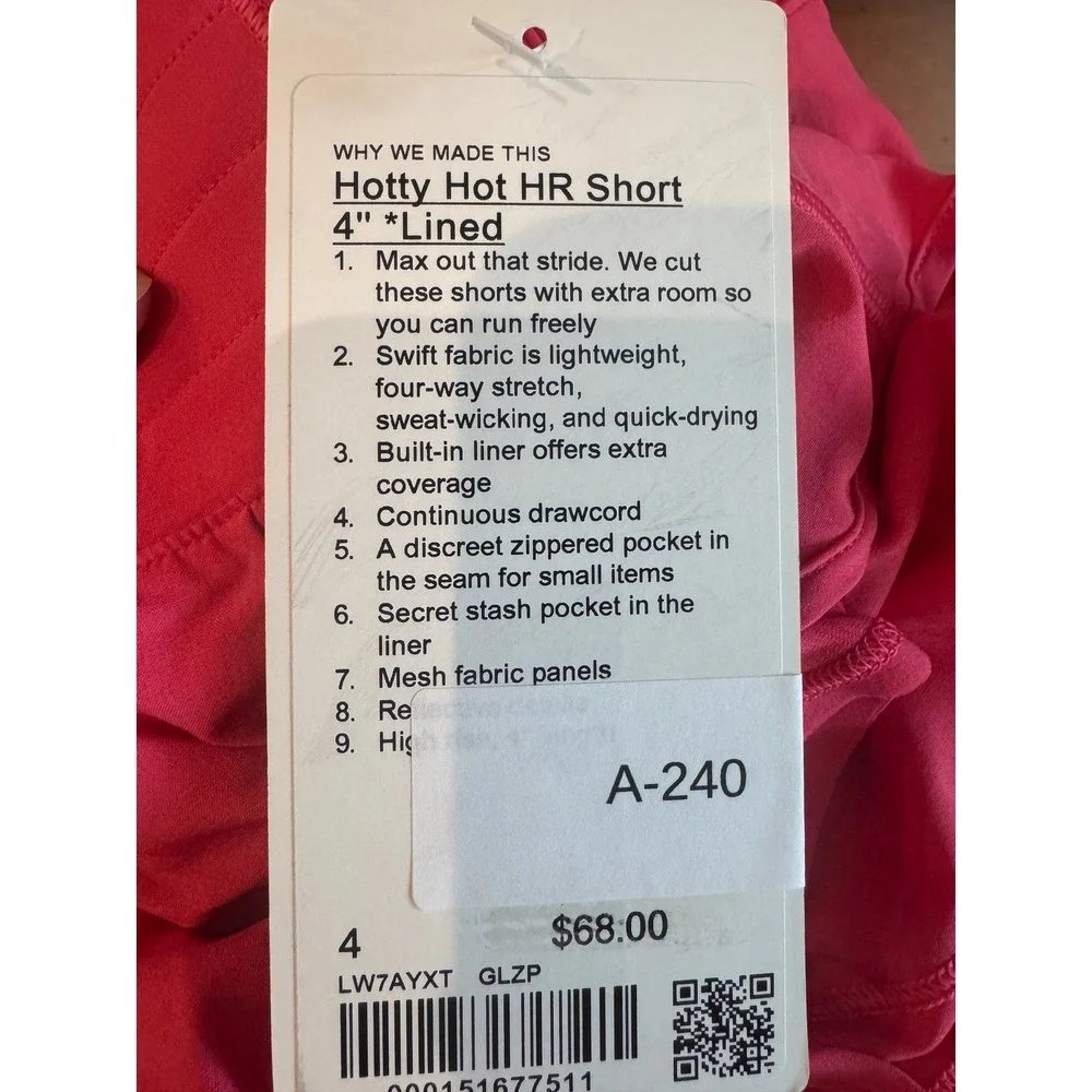 Lululemon NWT Hotty Hot HR Short 4